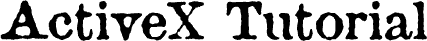 ActiveX Tutorial